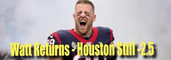 JJ Watt Returns to Texans Active Roster: Line Still at Houston -2.5