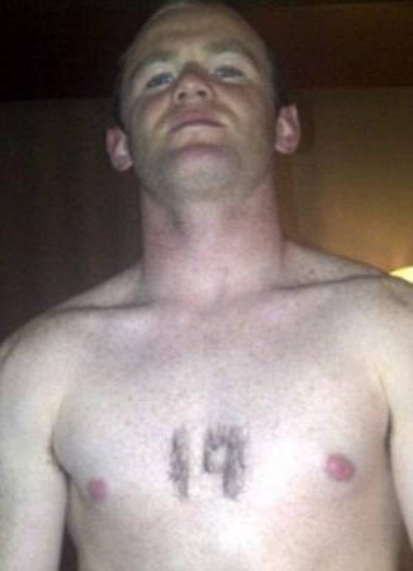 Wayne Rooney Chest Shaving Tweet 