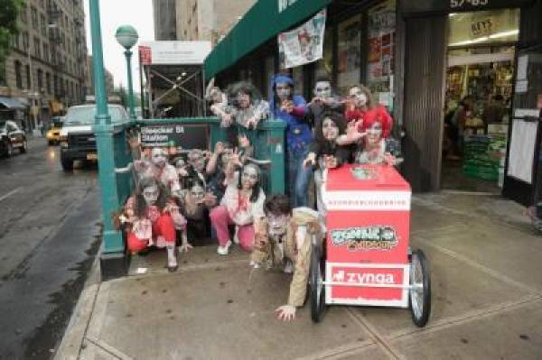 Zynga Zombies Seen Rising From the Depths of New York City Subways