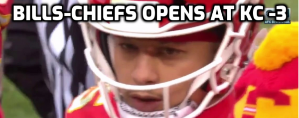 What is the Opening Line on the Bills vs. Chiefs AFC Conference Championship Game 