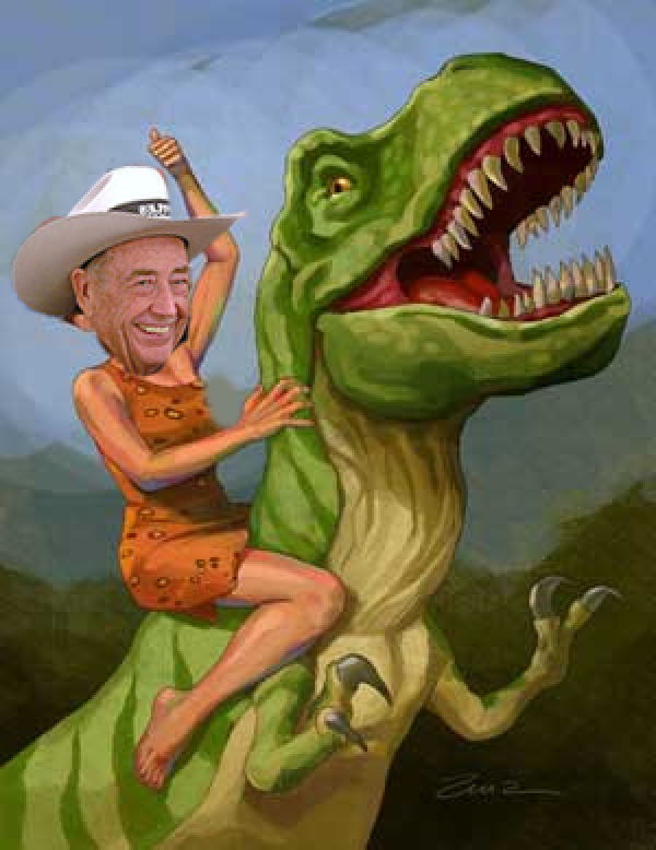 Doyle on a Dino