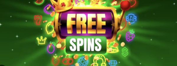 A slot machine offering free spins