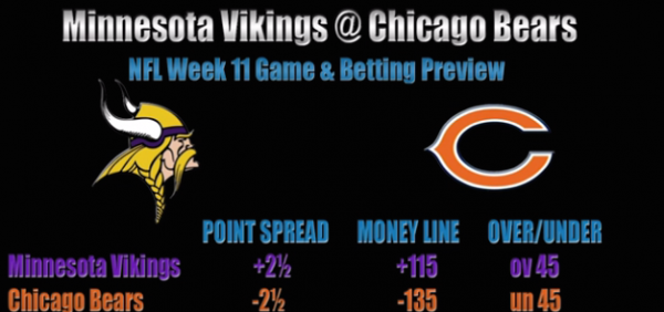 Minnesota Vikings vs. Chicago Bears Prediction, Betting Preview - Week 11 