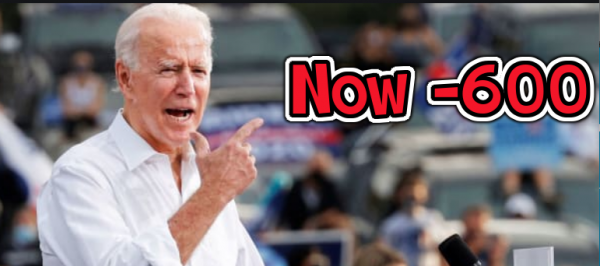 Biden Line at -600 as Election Bets Continue to Roll in