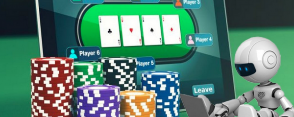 A bot prepares to play online poker