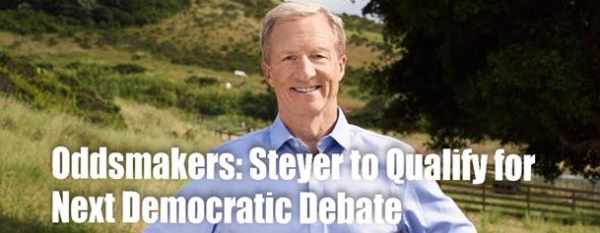 Tom Steyer to Qualify for Next Debate According to Oddsmakers