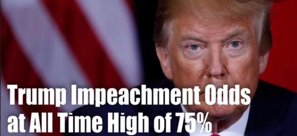 Trump Impeachment Odds Hit Record High of 75 Percent