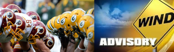 Wind Impacts on NFL Week 11 Betting Totals: Packers-Redskins Latest Advisory