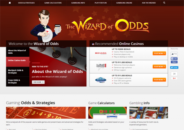 Wizard of Odds Updates Presentation of Website