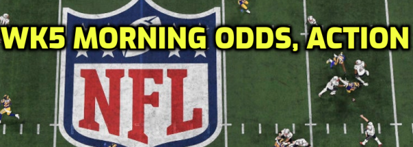 Week 5 Morning Odds, Action Report - NFL 2020