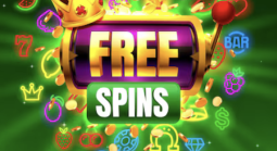 A slot machine offering free spins