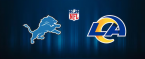 Lions vs. Rams team logos with black background