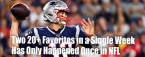 Two 20 Point Favorites in One Week Has Only Happened Once in NFL History Two 20 Point Favorites in One Week Has Only Happened Once in NFL History