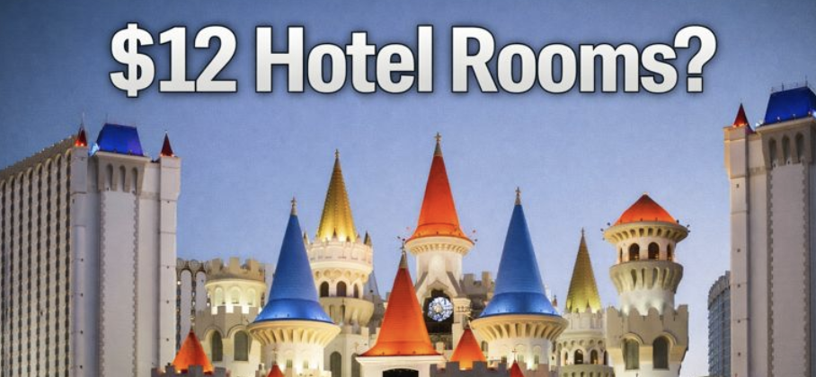 $12 hotel rooms at Excalibur? 