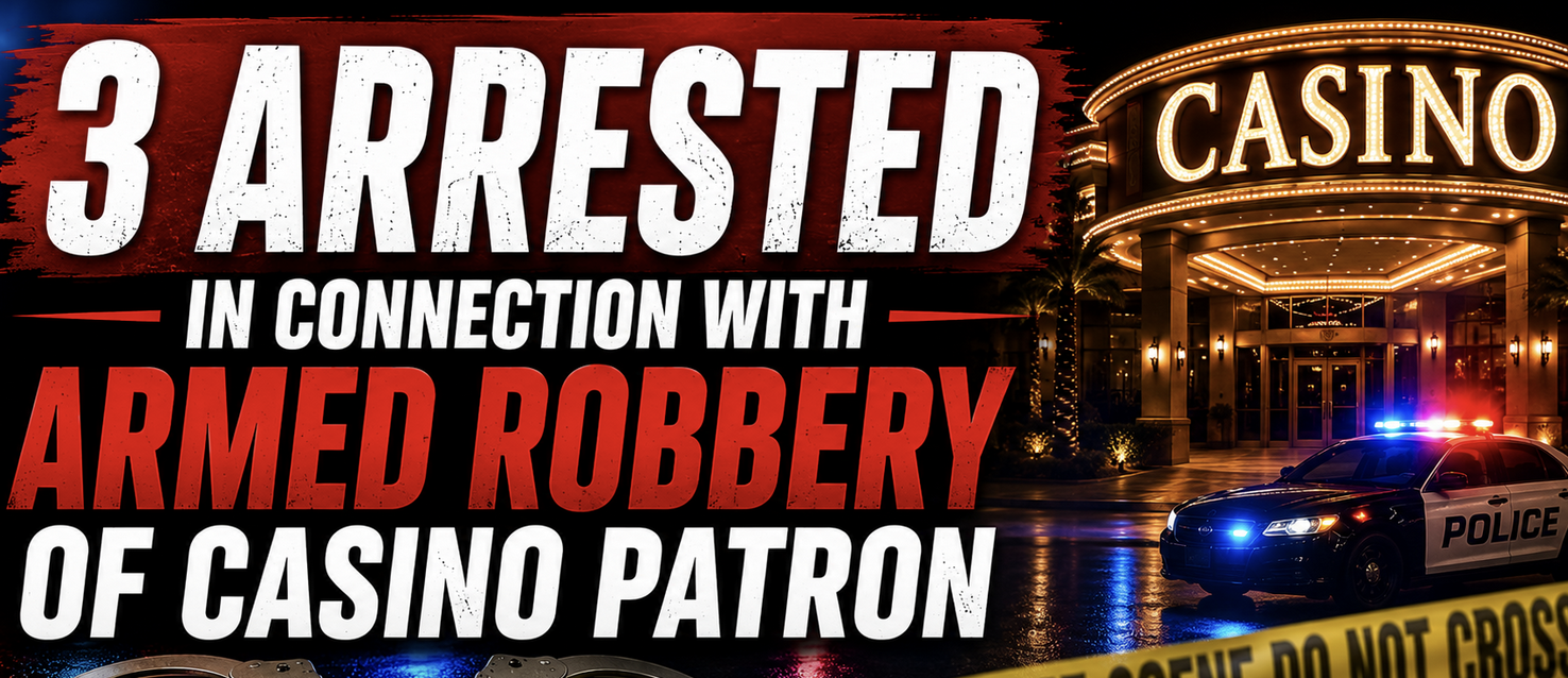 3 Arrested Following Armed Robbery of Seminole Hard Rock Casino Tampa Patron