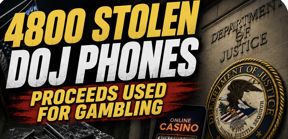 Stolen DOJ phones - man sentenced