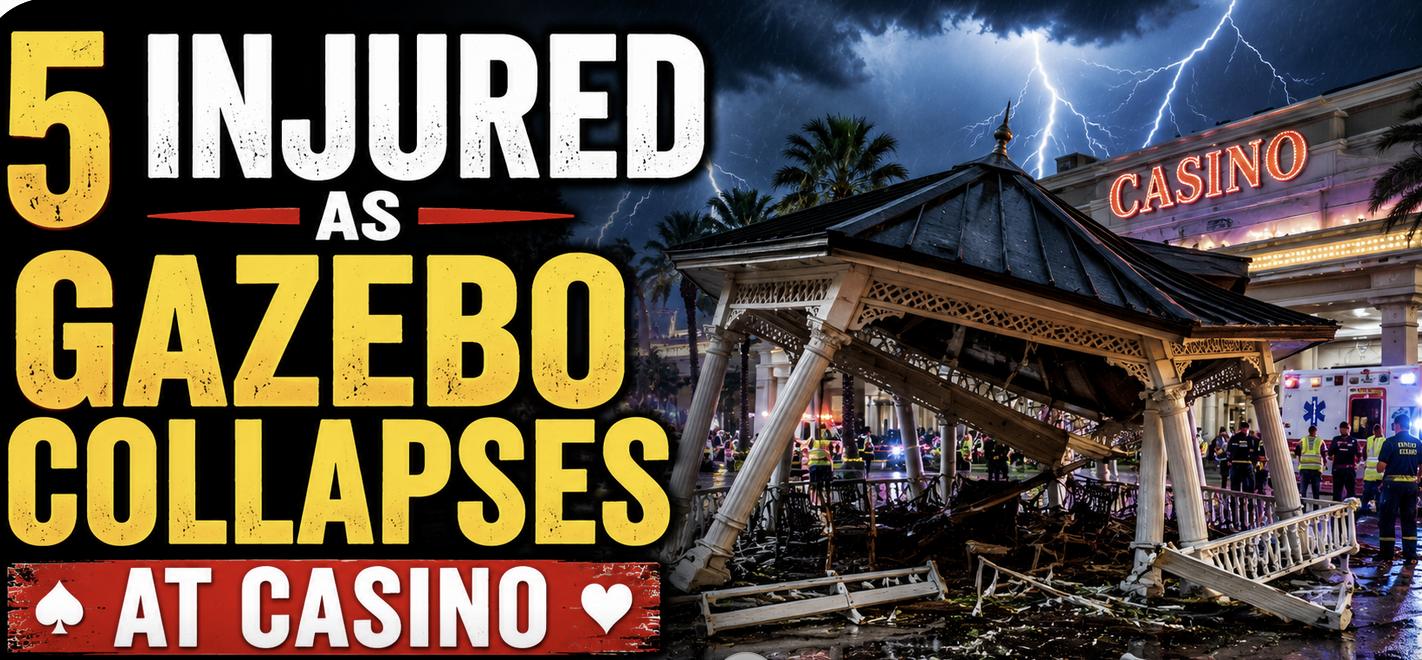 5 Injured at Hollywood, Florida Casino as Gazebo Collapses During Severe Storm