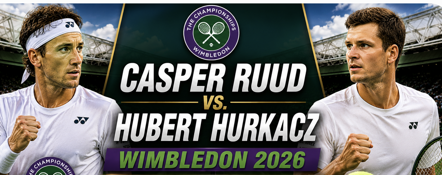 Casper Ruud v Hubert Hurkacz Wimbledon 2026 Payout Odds - Betting Markets