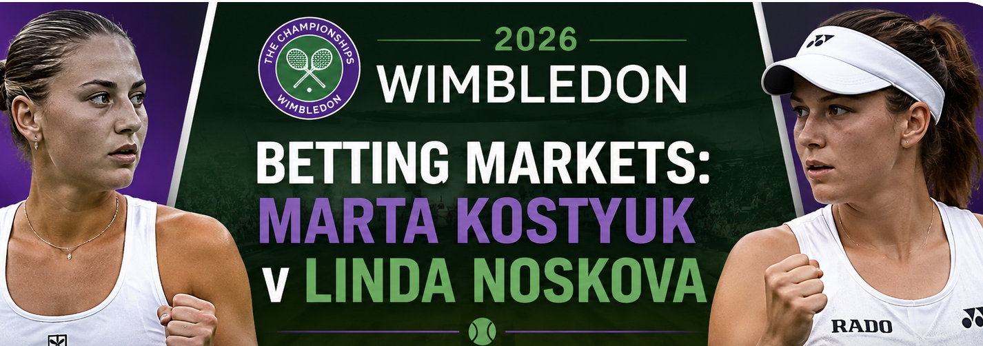 2026 Wimbledon Betting Markets: Marta Kostyuk v Linda Noskova