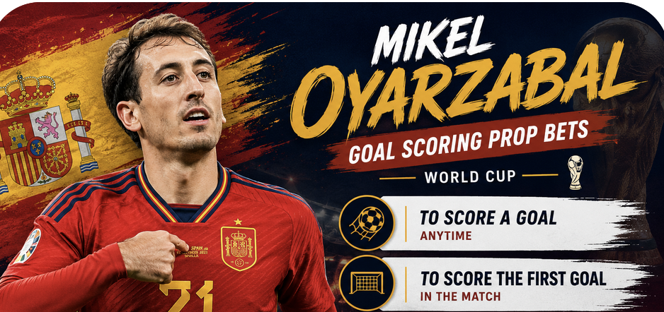 What Are the Payout Odds for Mikel Oyarzabal First, Anytime Goalscorer Prop Bet: Spain vs. Saudi Arabia?