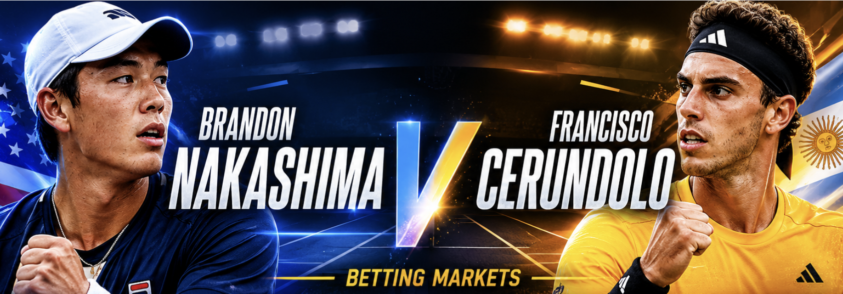 Brandon Nakashima v Francisco Cerundolo ATP London 2026 Odds - Betting Markets