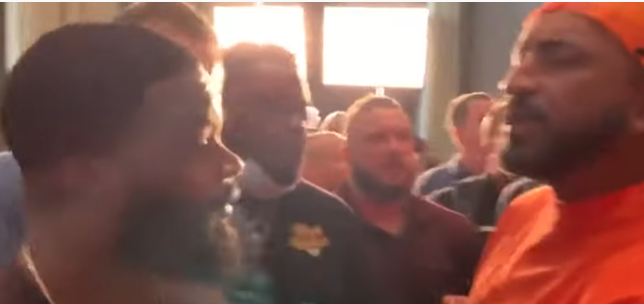 Chaos at Presser: Team Jake Paul Members Insults Tyron Woodley Mom (Watch)