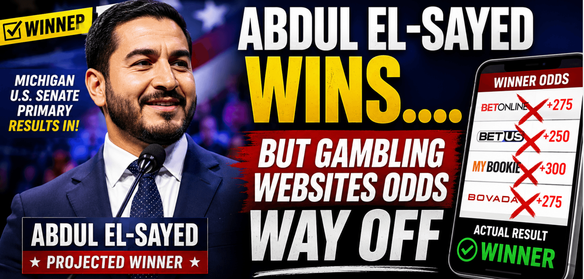 Gambling Sites, Prediction Markets Way Off With Michigan Primaries
