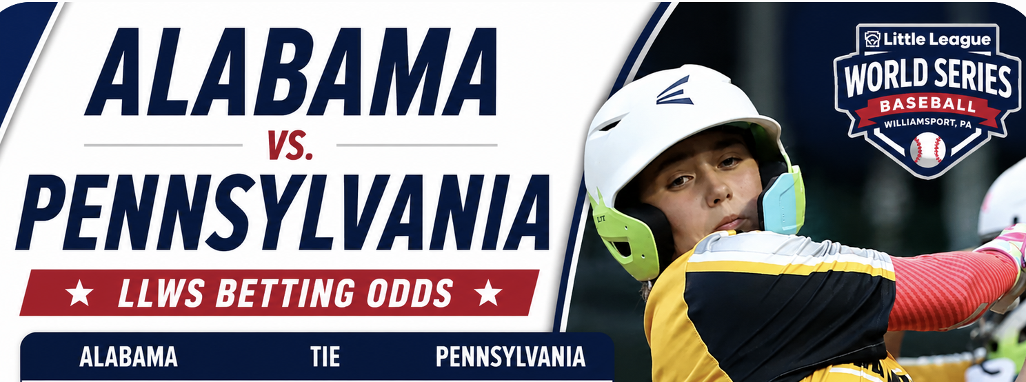 Alabama vs. Pennsylvania Little League World Series Betting Odds - August 24 