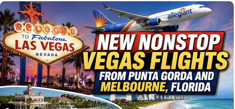 Melbourne and Punta Gorda Florida Will Soon Get New Nonstop Flights to Las Vegas