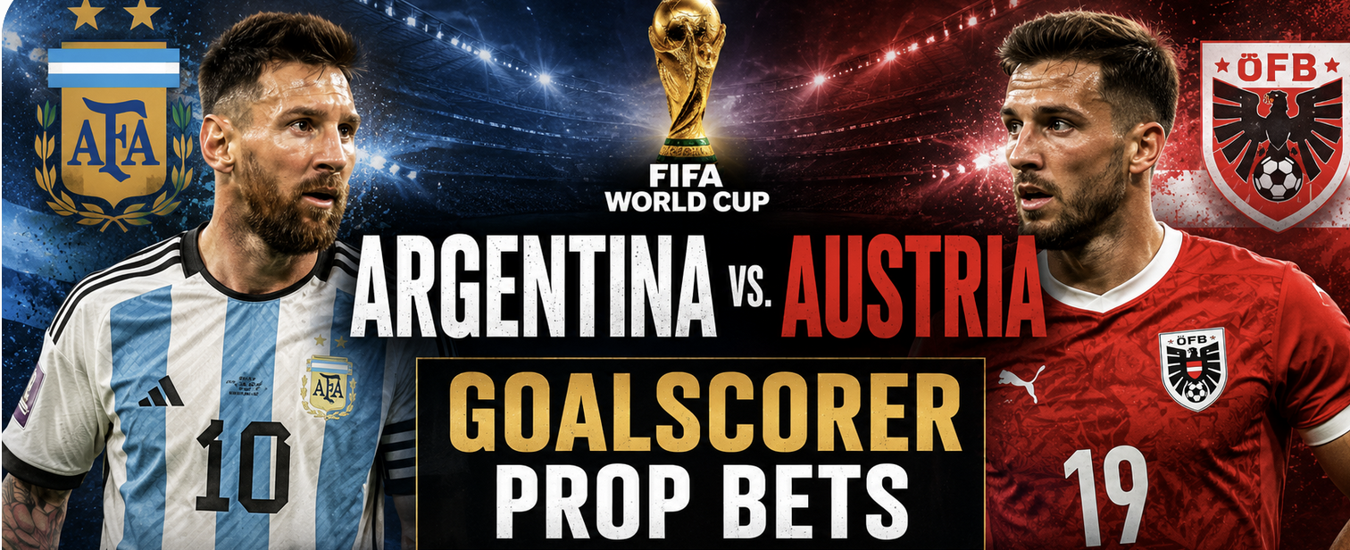 First, Anytime Goal Scorer Prop Bet Payout Odds - Argentina vs. Austria: Lionel Messi, Julian Alvarez, Lautaro Martinez