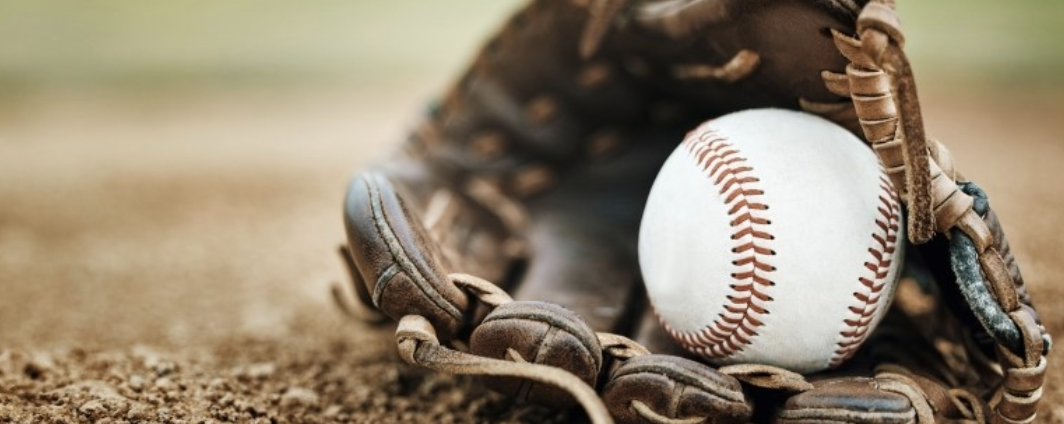 Baseball in glove