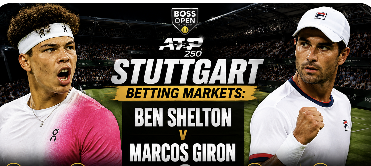 2026 ATP Stuttgart Betting Markets: Ben Shelton v Marcos Giron
