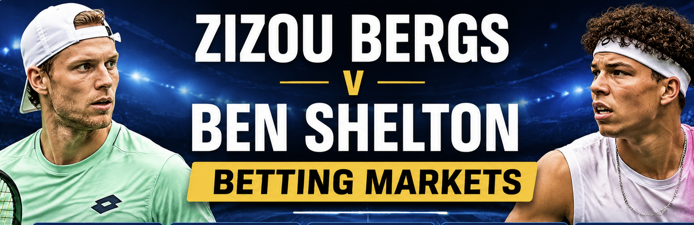 Zizou Bergs v Ben Shelton Betting Markets - ATP Montreal QC 2026 Odds