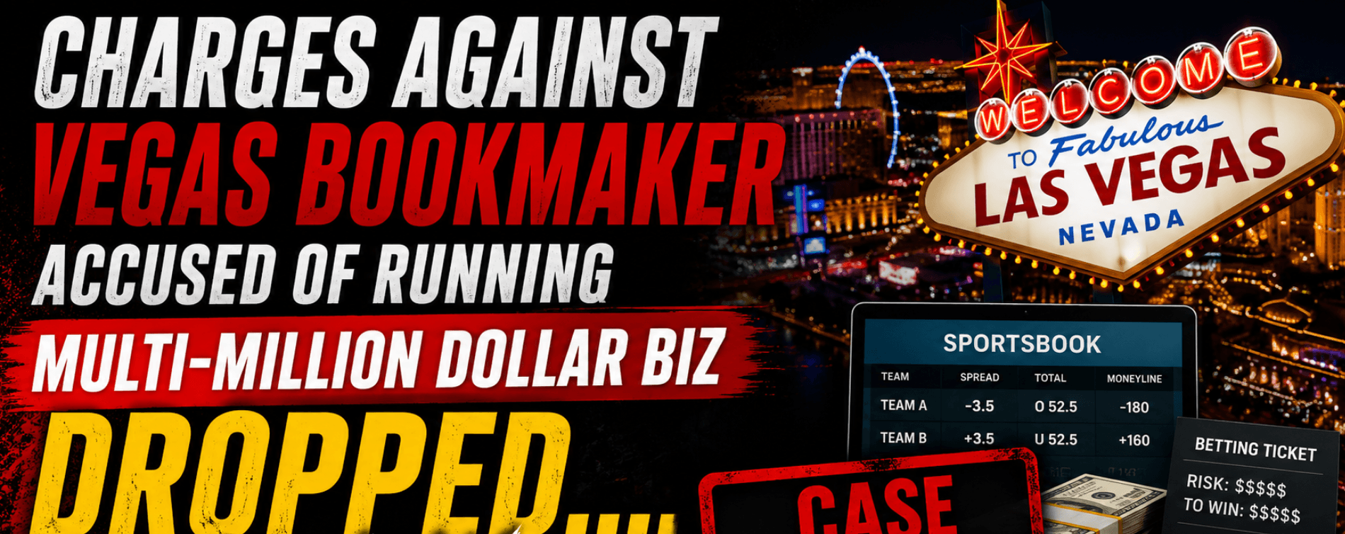 Las Vegas Bookmaker Accused of Running a Multi Million Dollar Business Has All Charges Against Him Dismissed