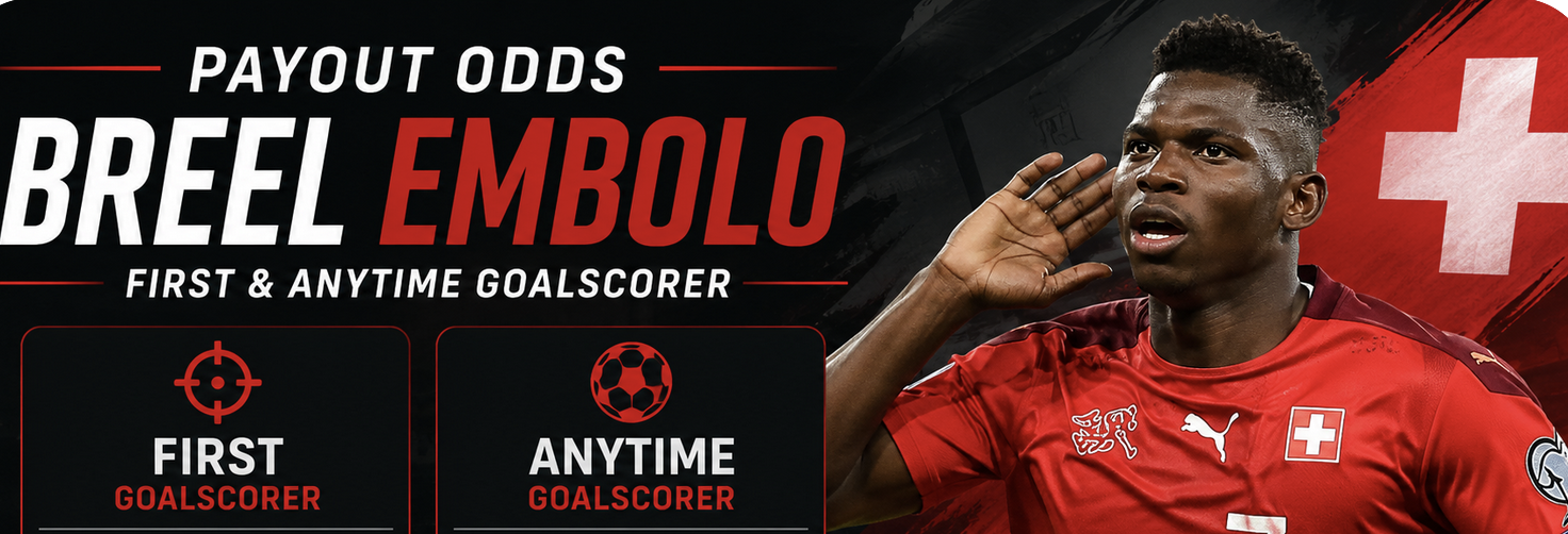 What Are the Payout Odds for Breel Embolo First, Anytime Goalscorer: Qatar vs. Switzerland?