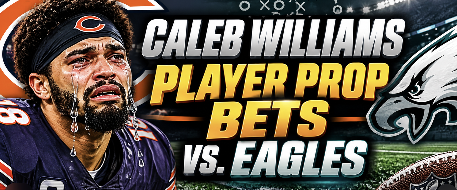 Caleb Williams Player Prop Bets Ahead of Bears-Eagles MNF Game Include Next 'Minor' Injury, Will He Cry