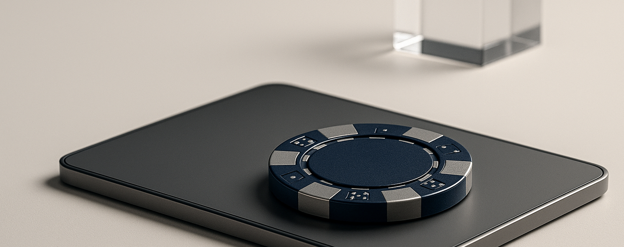 Casino chip on phone