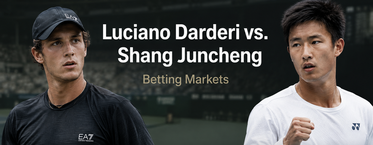 Luciano Darderi vs. Shang Juncheng Betting Markets - ATP Montreal QC 2026 Odds