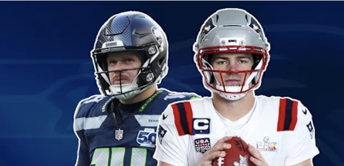 Sam Darnold and Drake Maye