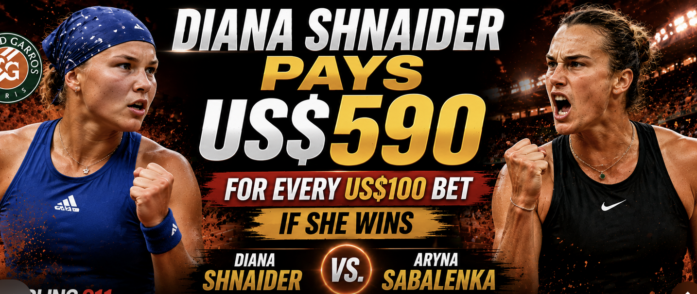 What Are the Payout Odds if Diana Shnaider Wins vs. Aryna Sabalenka at the French Open?  