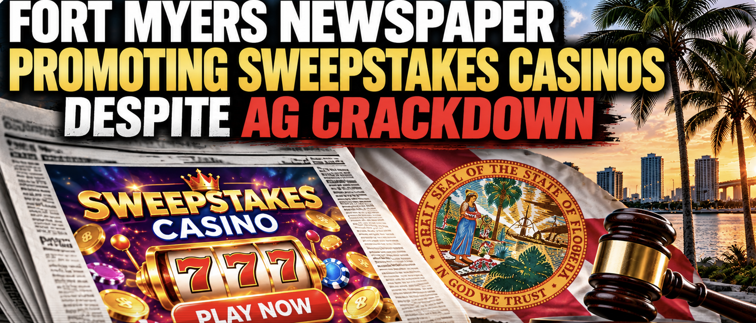 Fort Myers Newspaper Promoting Sweepstakes Casinos Despite AG Crackdown on Reddit, Other Social Media Platforms