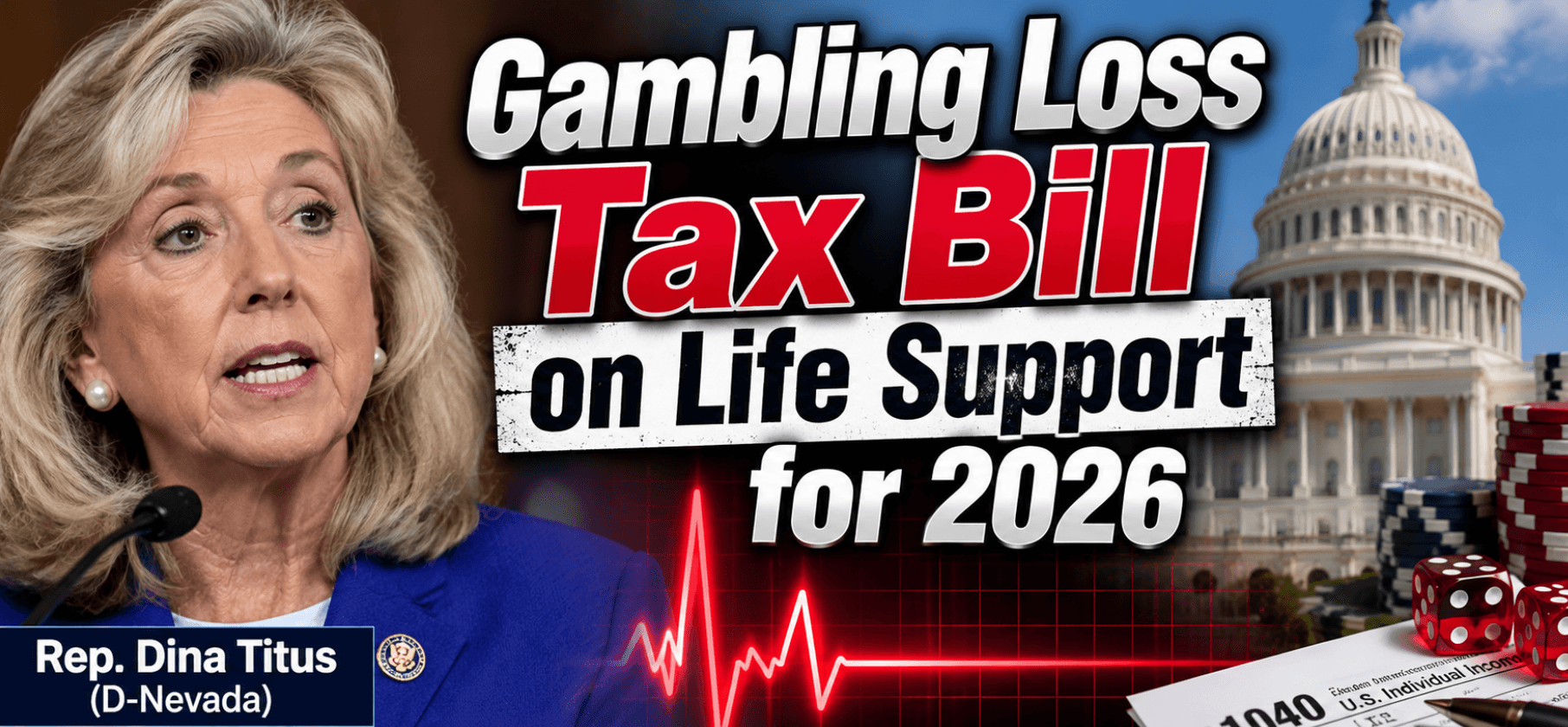 With Congress Sent Home Until After Midterm Elections, Odds of Gambling Loss Tax Bill Passing Close to Zero