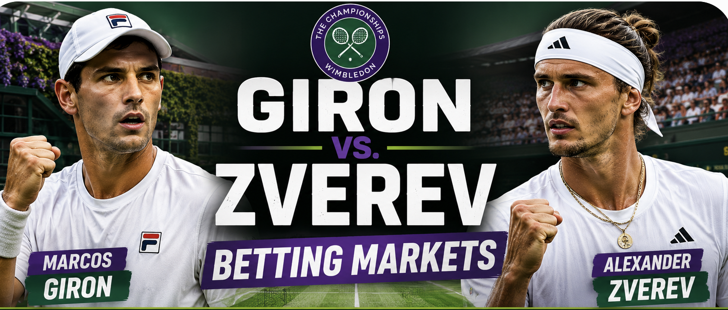 2026 Wimbledon Betting Markets:  Marcos Giron v Alexander Zverev