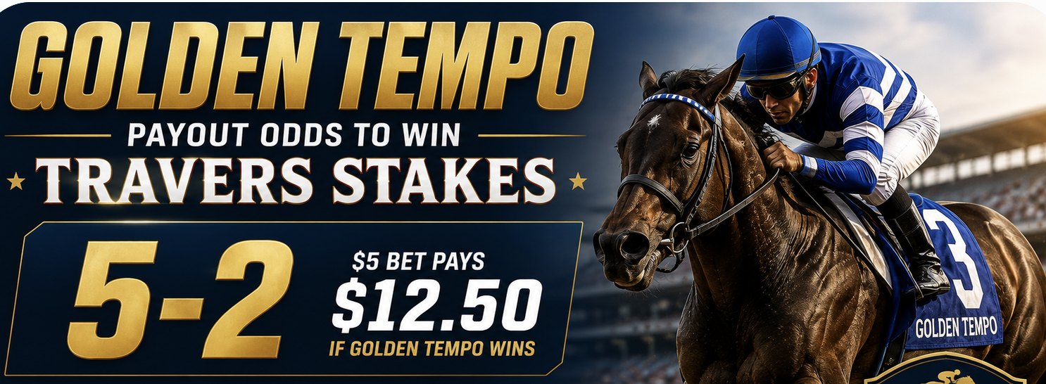 Payout Odds to Win the 2026 Travers Stakes: Golden Tempo, Renegade, Emerging Market, Sea Strike