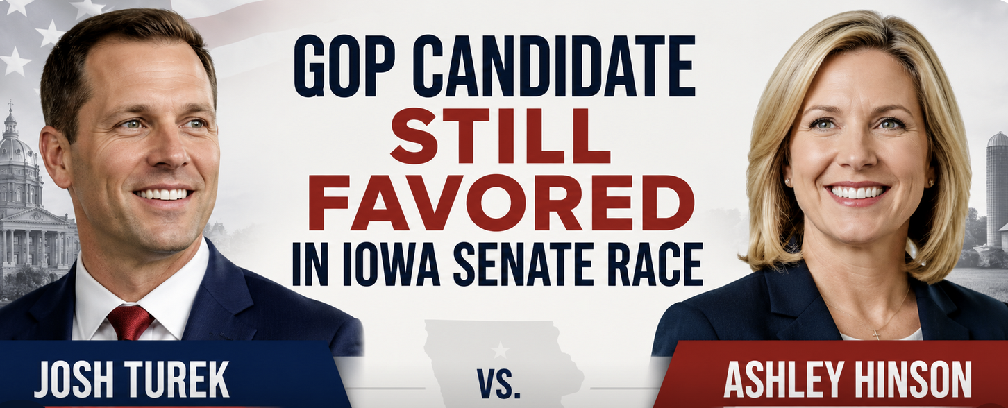 Iowa Senate Race Still Favors Republicans Slightly Following Josh Turek Win: Set to Face GOP’s Ashley Hinson