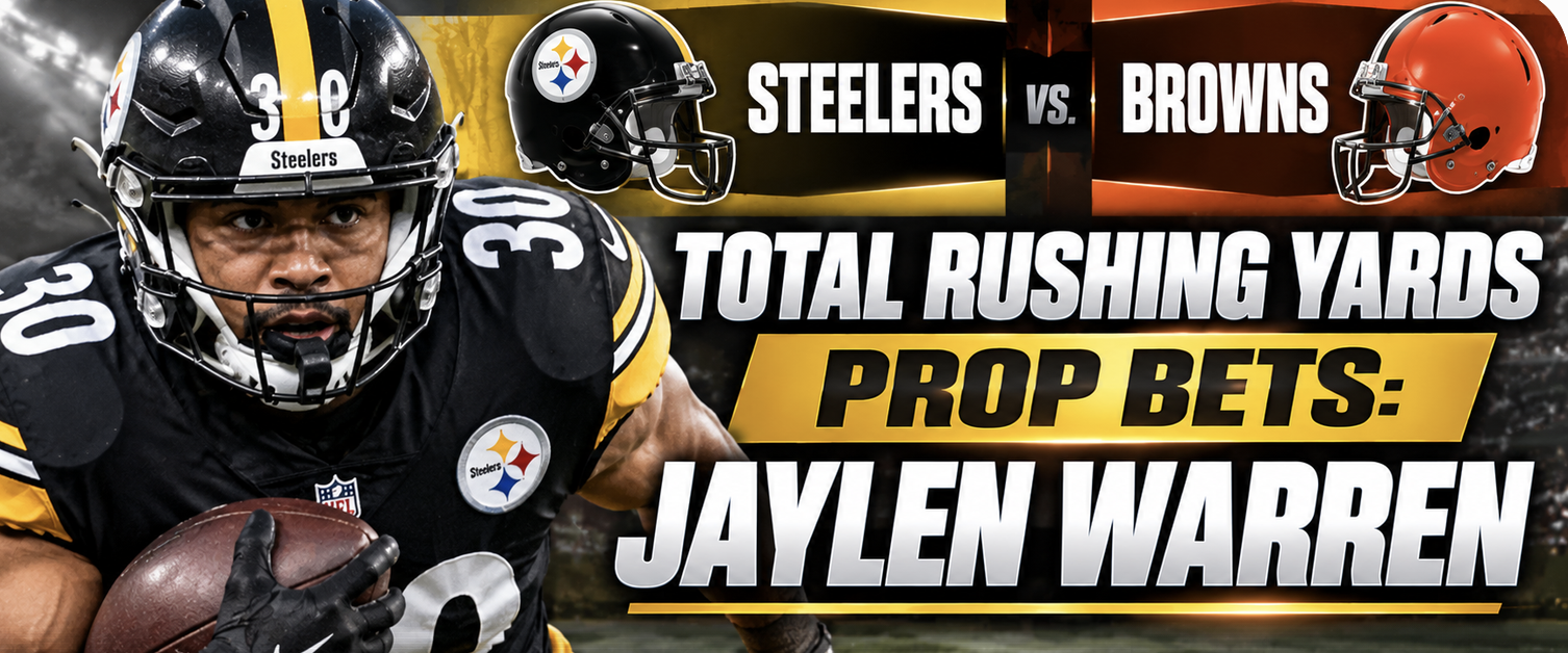 Steelers vs. Browns Total Rushing Yards Prop Bets: Jaylen Warren