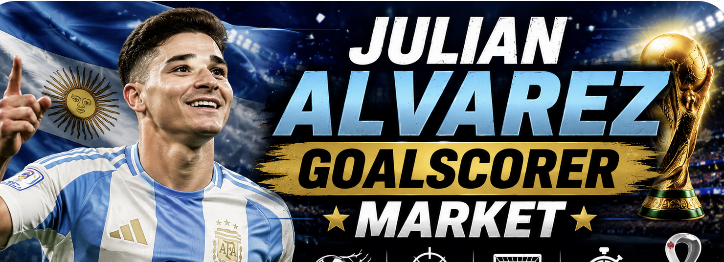 First, Anytime Goal Scorer Prop Bet Payout Odds - Jordan v Argentina: Julian Alvarez, Lautaro Martinez, Jose Manuel Lopez