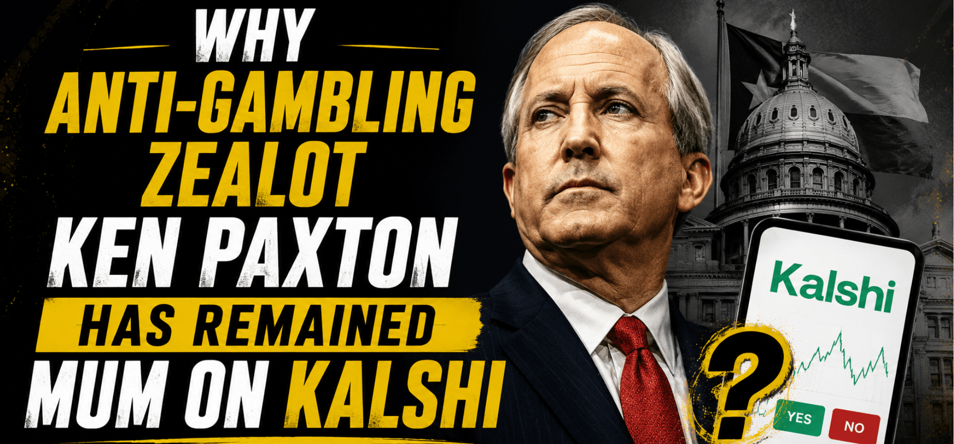 Ken Paxton Has Stood in the Way of Gambling Regulation in Texas..... Until Kalshi Donated to His Campaign