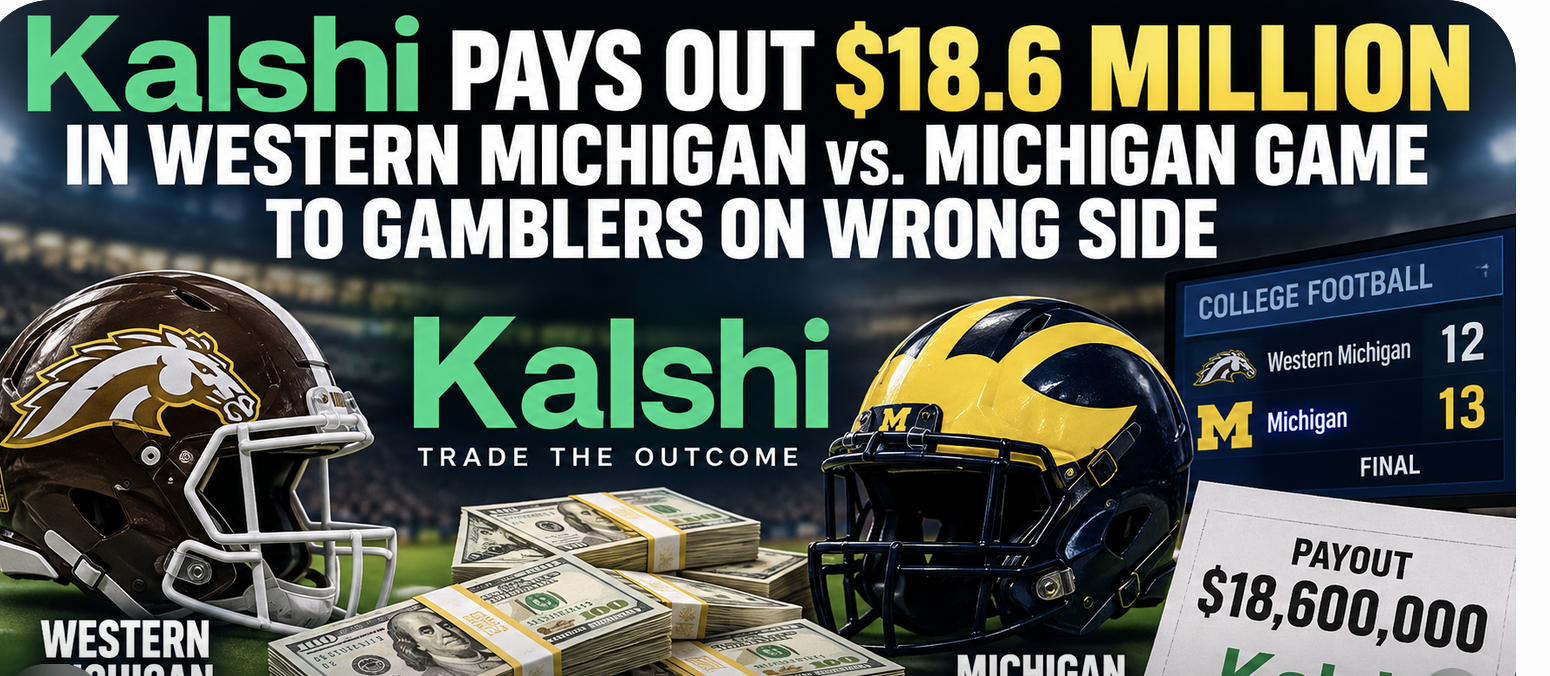 Kalshi Pays Out $18.6 million in Western Michigan vs. Michigan Game to Gamblers on Wrong Side