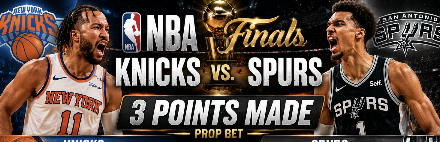 NBA Finals Knicks vs. Spurs 3 Points Made Prop Bet Game 1: Josh Hart, Devin Vassell, Julian Champagnie